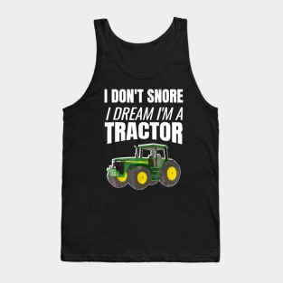 Tractor Enthusiast Snorer Farming Tank Top